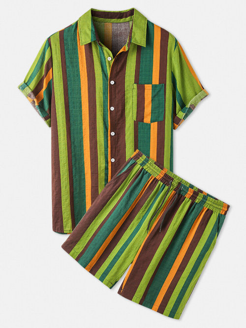 Colorful Stripe Holiday Short Sleeve Two PiecesCheck out HEREGet more HERE15% OFF discount code: tum