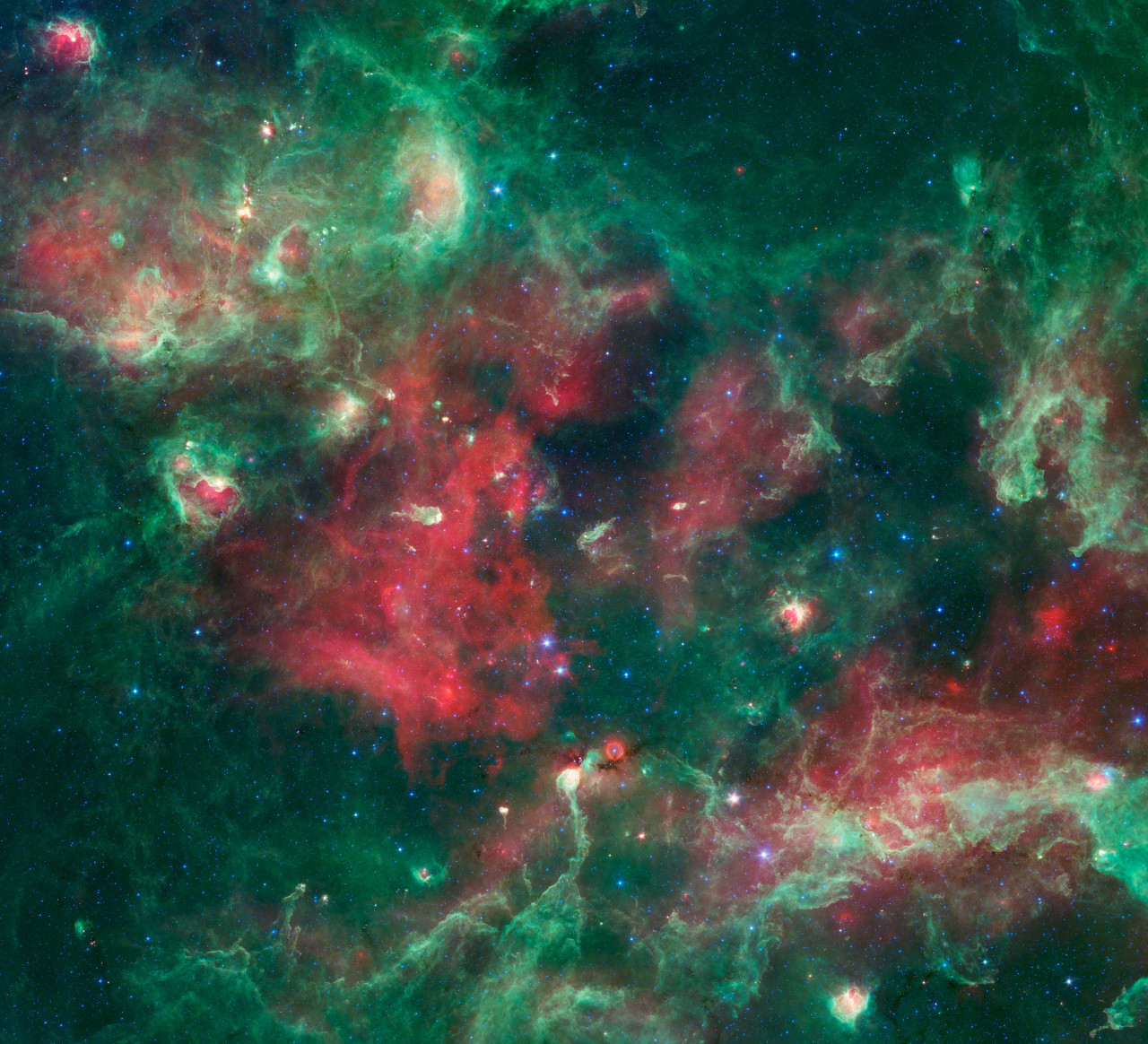 humanoidhistory:  Looking at the cosmos through NASA’s Spitzer Space Telescope.