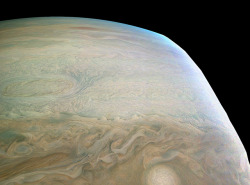 astronomyblog: Images of Jupiter taken by JunoCam on NASA’s Juno spacecraft. Mission Juno Juno is a NASA spacecraft. It is exploring the planet Jupiter. Juno launched from Earth in 2011. It reached Jupiter in 2016. That was a five-year trip! The name