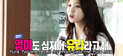 girlsd4y:Jonghyun: What should we do about nicknames?Yura: You know what? Ahyoung sounds more like a