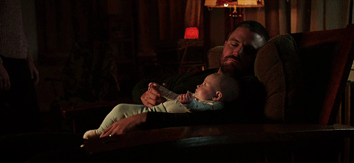 Oliver + his baby girl Mia