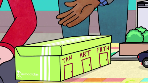 Tan Art Filth gallery, in BoJack Horseman, The Shot, S02E07, 2015 (feat. Will Arnett, Amy Sedaris, A