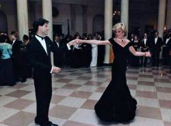 salahmah:  Princess Diana dancing with John Travolta … At the White House in 1985