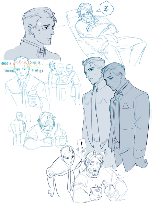 daianpan:a bunch of semi-cleaned up/still messy drawpile sketches based off @thefantasticm ’s 