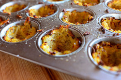 prettyfoods:  Eggs In Hash Brown Nests 