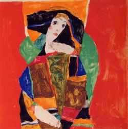 artist-schiele:  Portrait of a Woman by Egon SchieleSize: 24.8x24.8 cm 