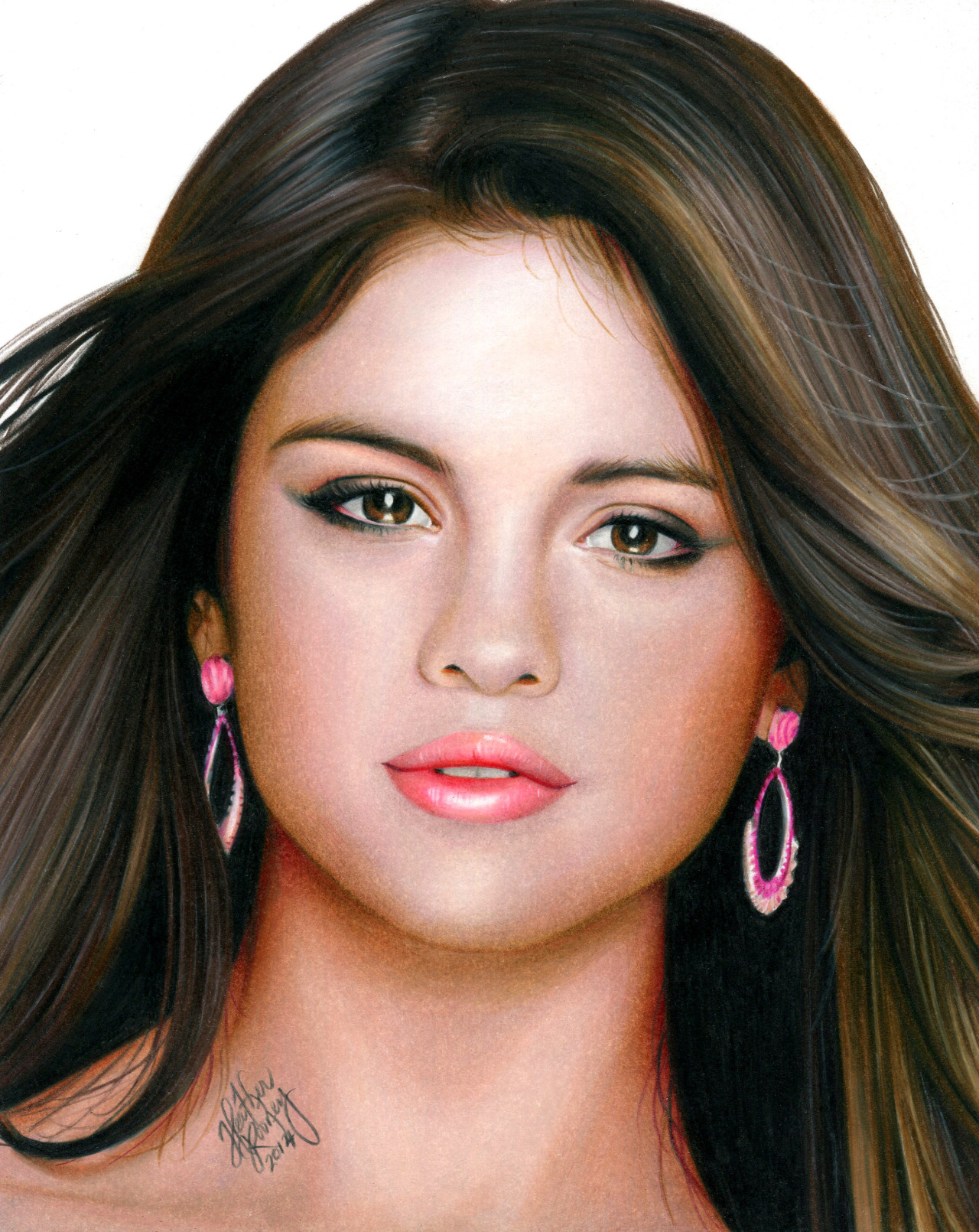 Selena Gomez Drawing  Anil Raikwar Arts  Facebook