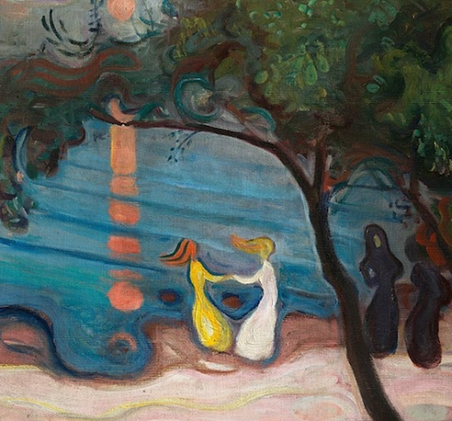 fordarkmornings:Winslow Homer (American, 1836–1910) – Summer Night, 1890Edvard Munch (Norwegian, 186