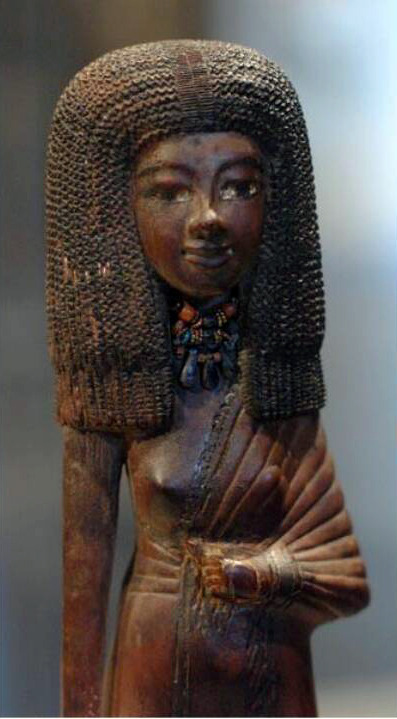 Statuette of the lady Tiye c. 1390-1349 B.C. reign of Amenhotep III–Akhenaten 18th dynasty Egypt