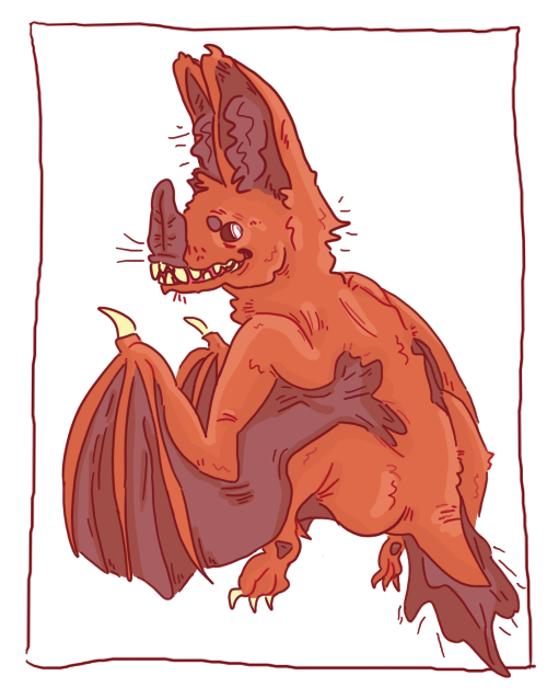 gogudraw:idk what species of bat this is supposed to be so lets not worry about it too much
