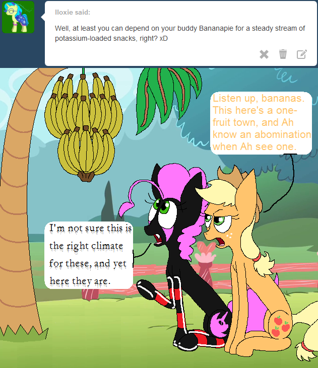 darkfiretaimatsu:  Applejack says we “don’t take kindly to fruits what don’t