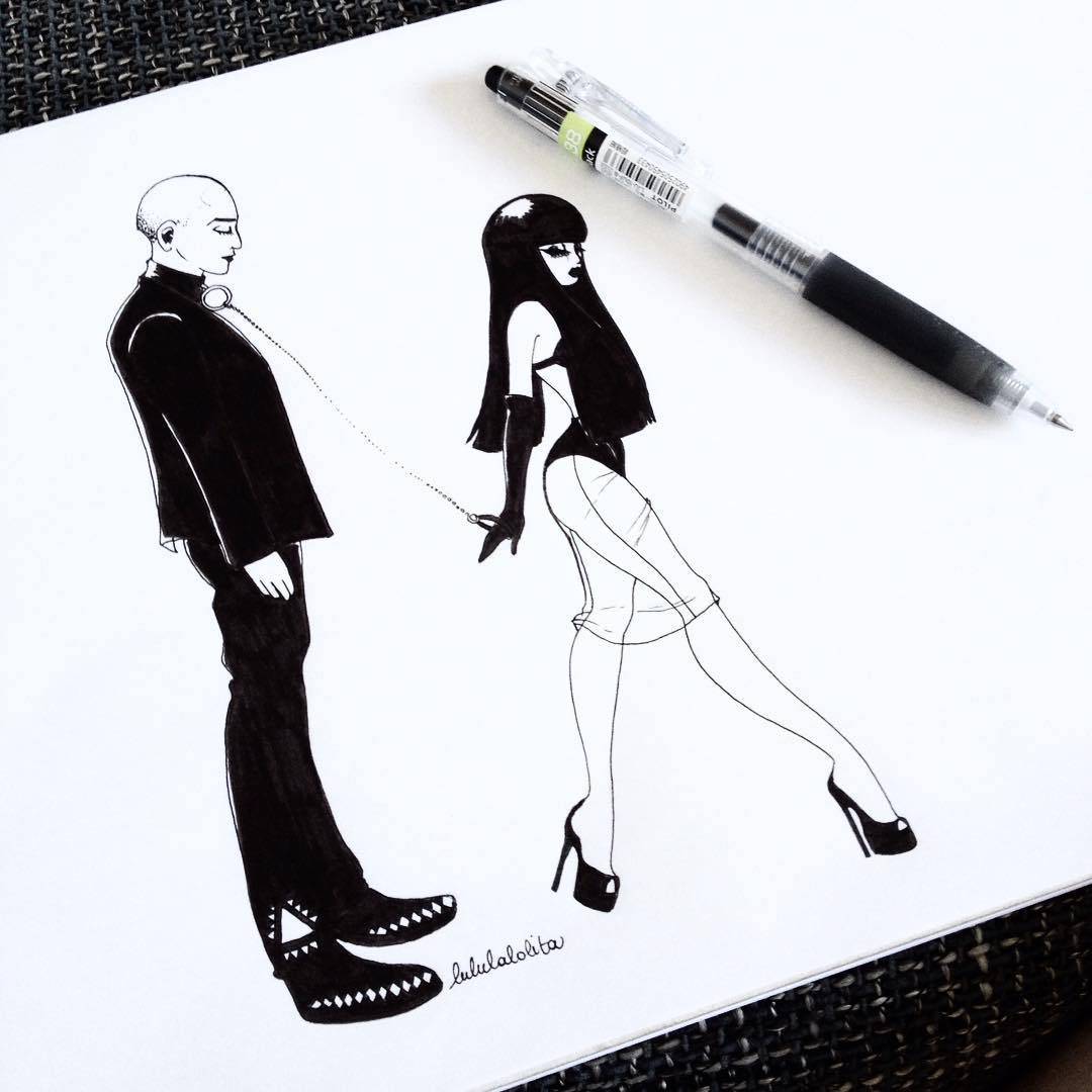 creepyyeha:  lululalolita:  ♡ Very quick sketch of the loveliest couple @alejandrolafontant