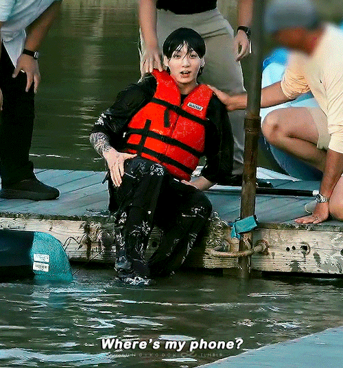 Jungkook Falling Into The Water And The Very First Thing He Asked For After Pulled Out Was His Phone