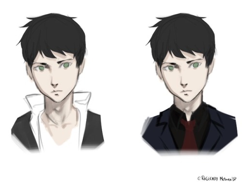 Concept sketches for the mc of my project thing
