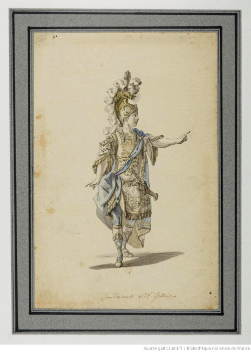 Costume design for the opera &ldquo;Dardanus&rdquo; by Louis-René Boquet, 1763