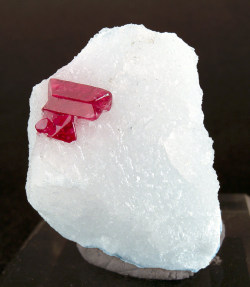 mineralists:  Twinned Spinel on Matrix 