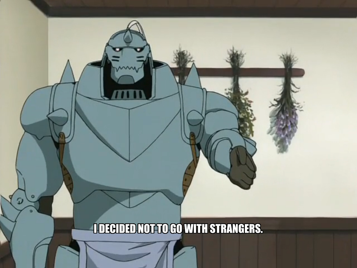 electric-chai: Alphonse teaches independence and stranger danger 