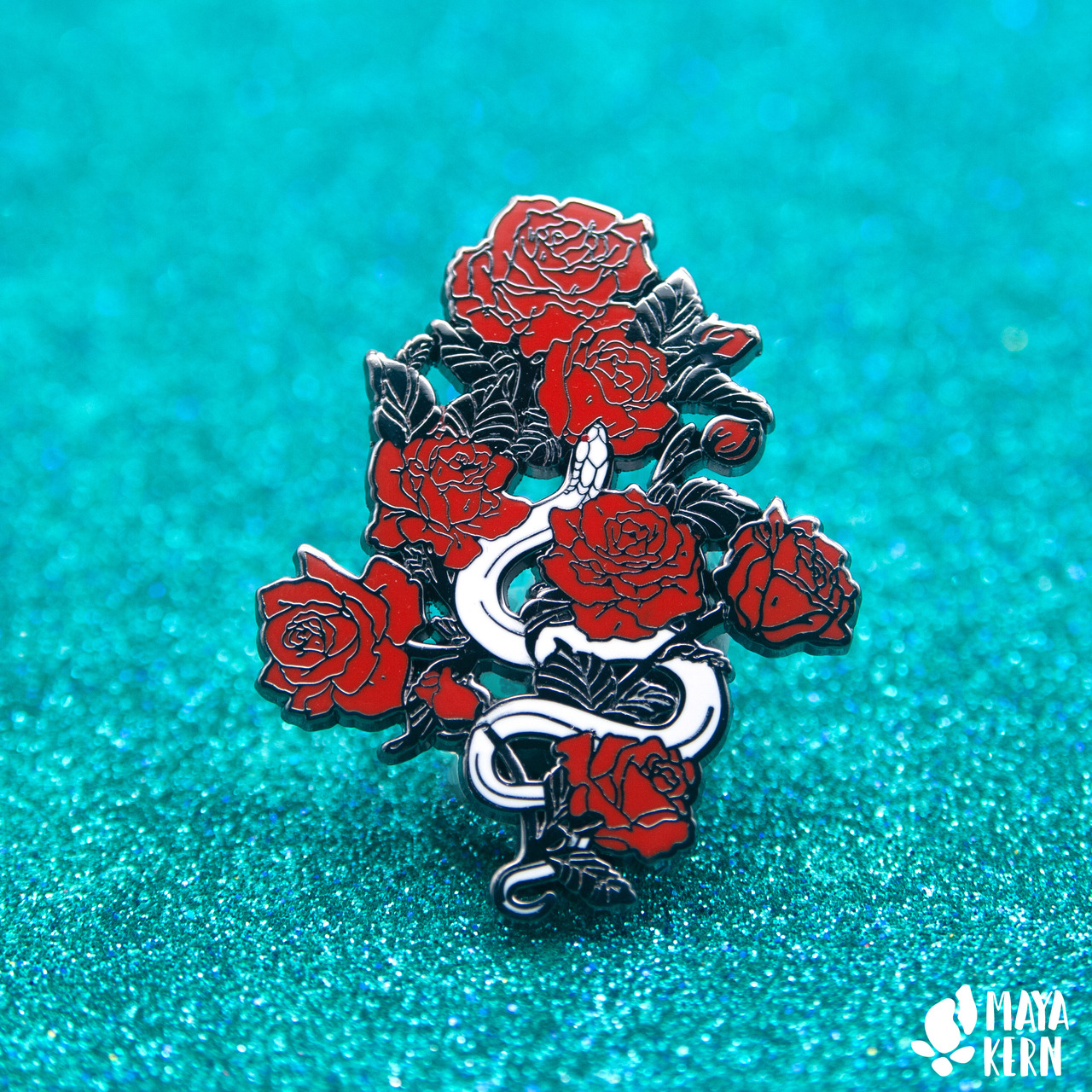 mayakern:mayakern:  the other color variants of my Hiss From a Rose enamel pin have