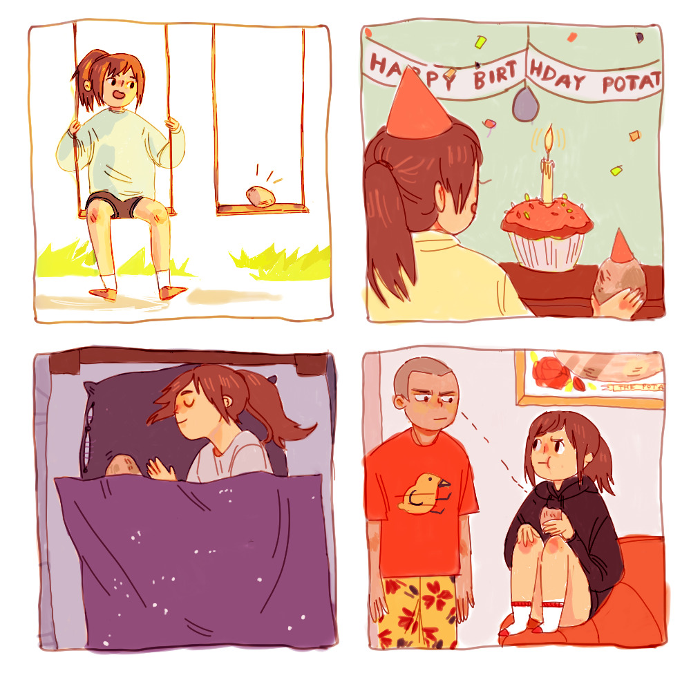 paperkovu:  sasha and potato…they were best buds……connie knew how close sasha