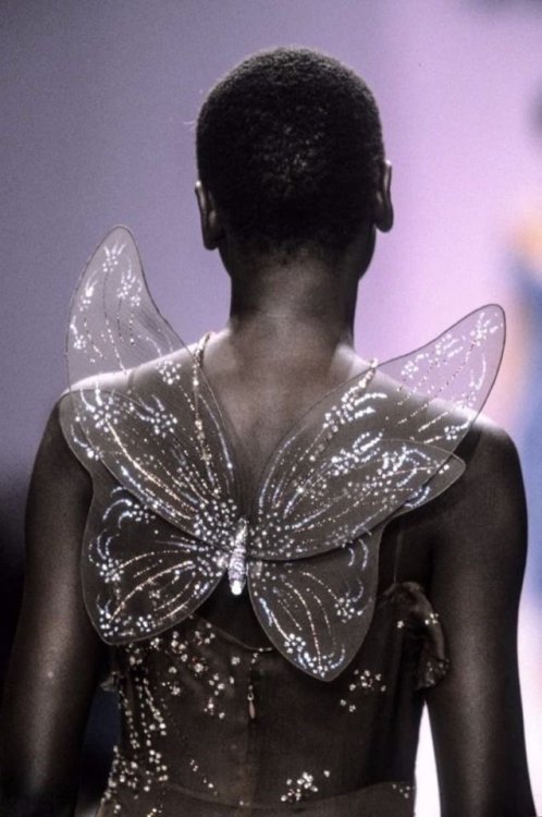 thatmiumiu:  butterfly dresses at anna sui ss97 ♡