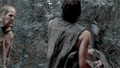 dailydoseofselena:Get to know me meme: [1/5] Male Characters » Daryl Dixon.“I ain’t afraid of nothin