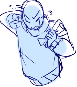 ttoba:  Headcanon that Gaster gets stressed over his work easily, and Sans just paps him until the toll nerd feels better. 