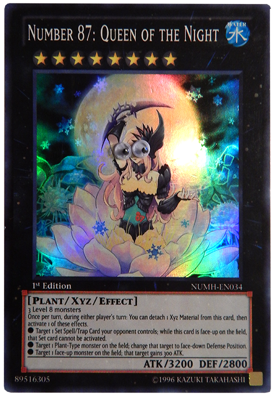 Yu-Gi-Oh! Cards with Googly Eyes on Tumblr: Number 87: Queen of the Night  with Googly Eyes