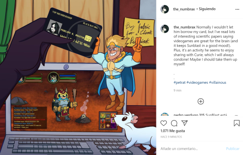 nightfurmoon:  New post from Penumbra’s instagram! We get to see 500 beating Sunblast in a game x’D Also I’m not sure that’s a good idea, Penumbra…Source below!