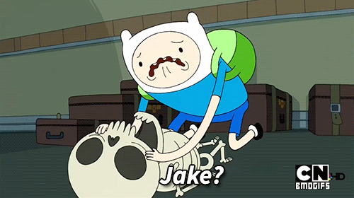 bmogifs:   "Jake?"  (as a side note what kind of children’s show is this so much pain) 