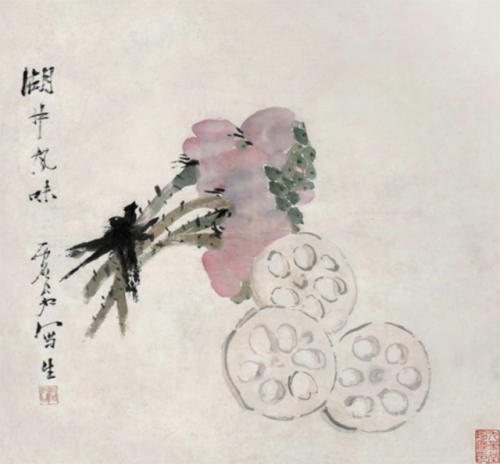 XU GU. 湖中风味, 19th century, hanging scroll.