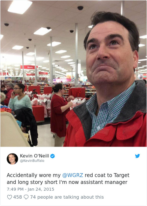 theformerissilent: la-uniceja-de-radamanthys:  pr1nceshawn: Why You Never Wear A Red Shirt And Khaki Pants At Target.  Target, where the customers become employees just because they are wearing red   New theory: target doesn’t have actual employees