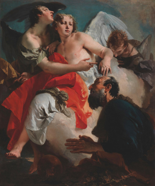 Giovanni Battista Tiepolo, Abraham Praying before the Three Angels.