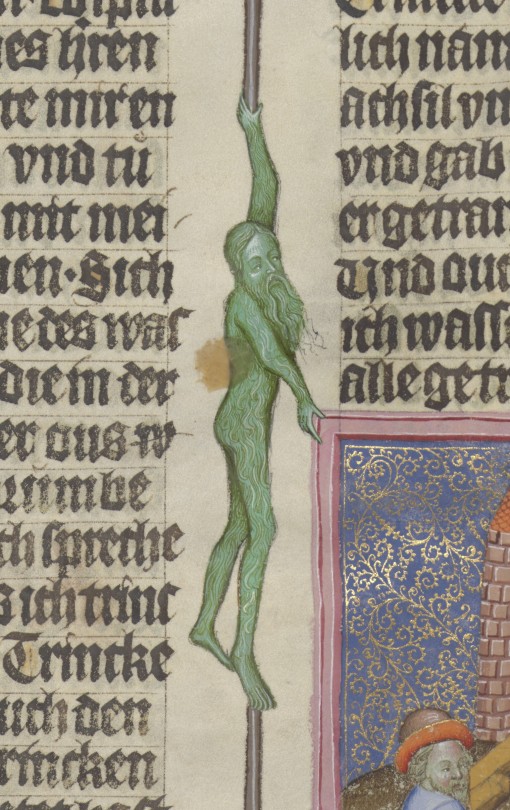 Ribboned Creatures And An Emerald Wild Man