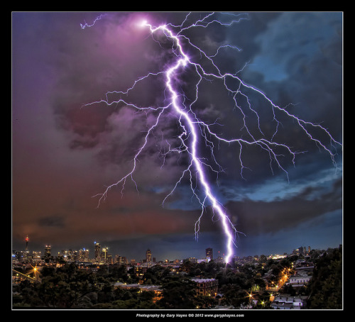 Beautiful but Deadly. Sydney Summer Lightning Storm. Less than 1km away! by Gary Hayes on Flickr.