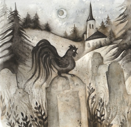 Beasts from scandinavian folklore (commissions). Watercolour on paper (15*15cm)Commissions infos : h