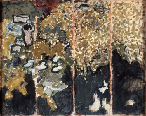 terminusantequem:Pierre Bonnard (French, 1867-1947), Projet de paravent “aux lapins” c.1894-1895. Go