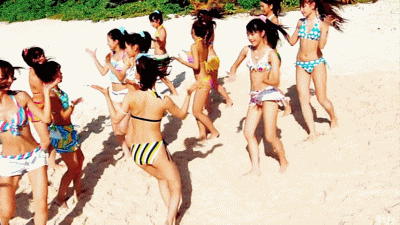 48graduate: 2/∞ 48 swimsuit MV’s↳ Ponytail to Shushu