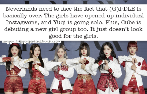 Neverlands need to face the fact that Gidle is basically over. The girls have opened up individual i