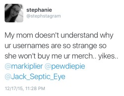stephanieofrp:  love u mom…  Teh fook&rsquo;s wrong with my name? I admit those other dbag&rsquo;s have weird as names but mine is respectable and can be traced back generations!