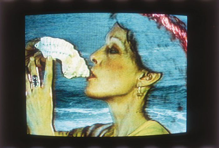 softpyramid:  Joan JonasDouble Lunar Dogs, 1984Color Video00:25:00Follow @womenartandtechnology