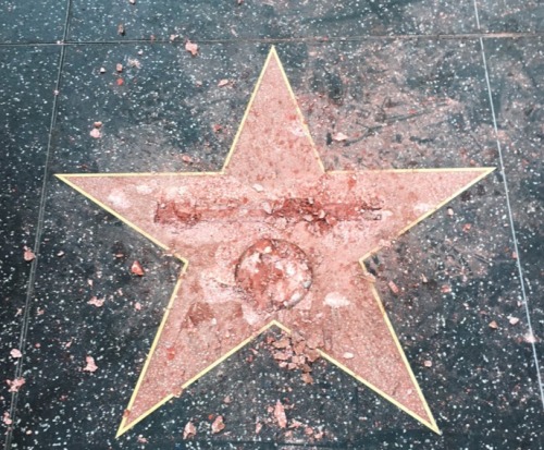 DONALD TRUMP’S STAR IS TOTALLY DESTROYED LMAO