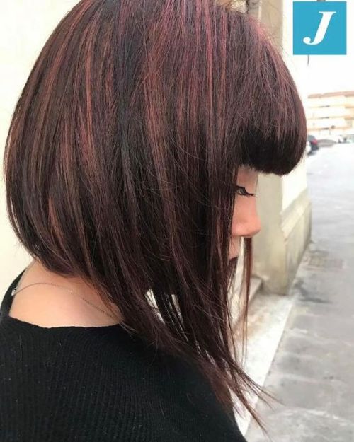 #Longbob Taglio Punte Aria e Degradé Joelle Burgundy #cdj #degradejoelle #tagliopuntearia #de