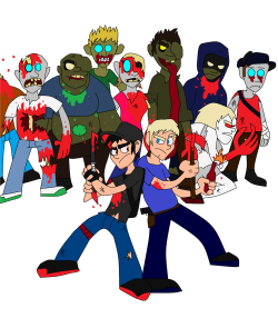 souja-brody-ladybug:  Tyler and me fighting against zombies. Btw this is rather old. Months old. 