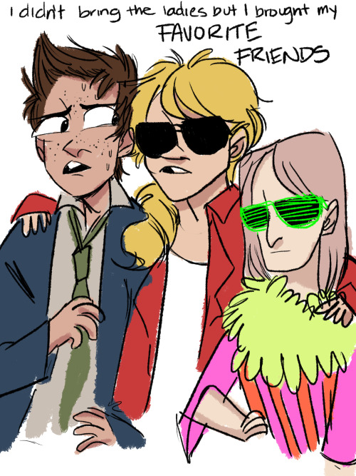 invisibleinnocence: I can’t help but think of Enjolras, Jehan, and Marius going clubbing when 