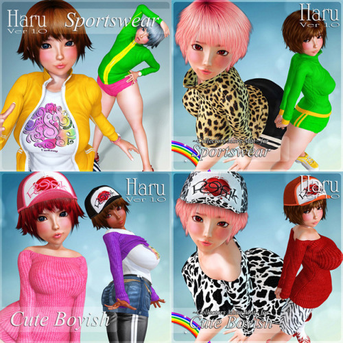 Porn photo Haru models a sporty selection of tops and