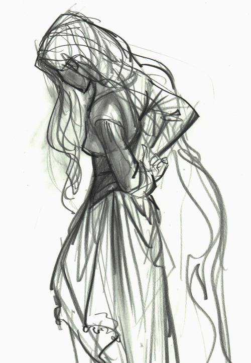 scurviesdisneyblog: Rapunzel character sketches for Tangled by Jin Kim