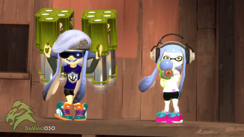 Firing Tenta Missiles!!!Mako is using the Tenta Missiles feat. (the original Orange) Inkling GirlTen