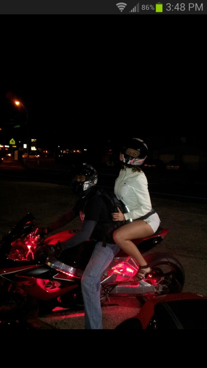 pnutspot: This is how I do… Me an my wifey… Late night bike rides