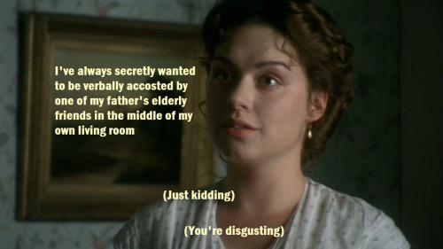 queensthiefofattolia:North & South: Margaret Hale reacts to men who are attracted to her(Because