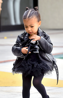 simplyjazzie21:  candi4olitz:  ctron164:  loveremains4eva:  celebritiesofcolor:  North West at her ballet class in Los Angeles  So cute.  Awwww look at her little motorcycle jacket !!!!  loveremains4eva Amia  She look just like her mom in the last pic